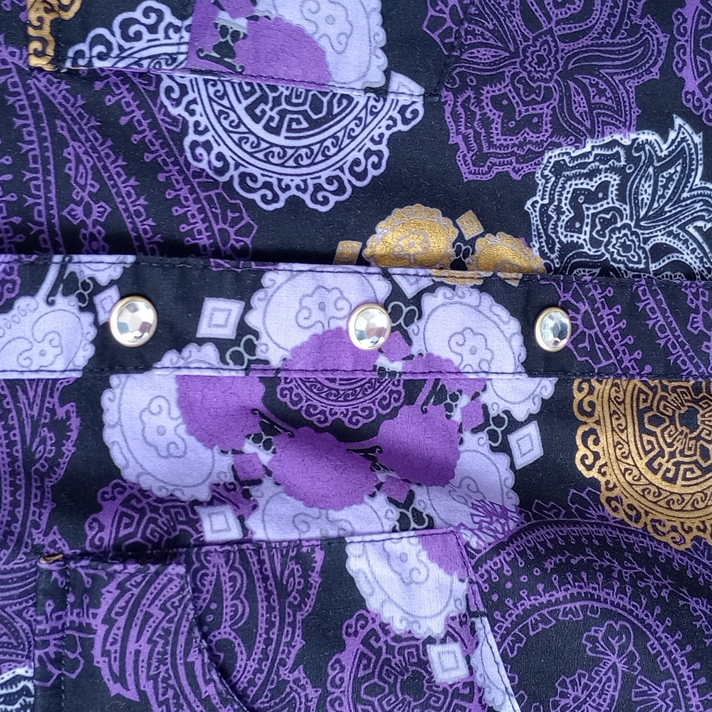 Wrangler purple cowboy shirt medium - Picture 4 of 7